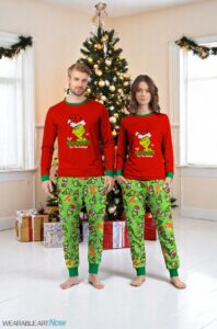 Behave For The Holidays Grinch Christmas Family Matching Pajama Set Product Photo 3