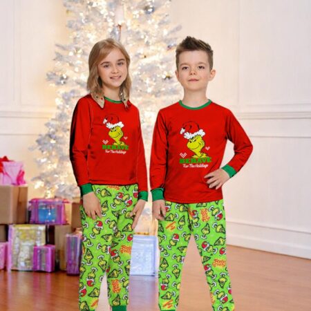Behave For The Holidays Grinch Christmas Family Matching Pajama Set Product Photo 1