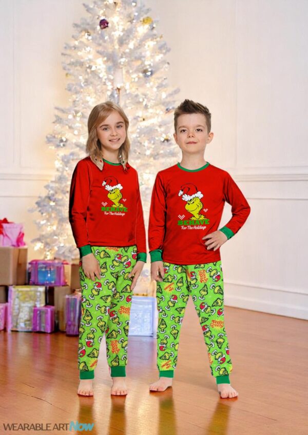 Behave For The Holidays Grinch Christmas Family Matching Pajama Set Product Photo 1