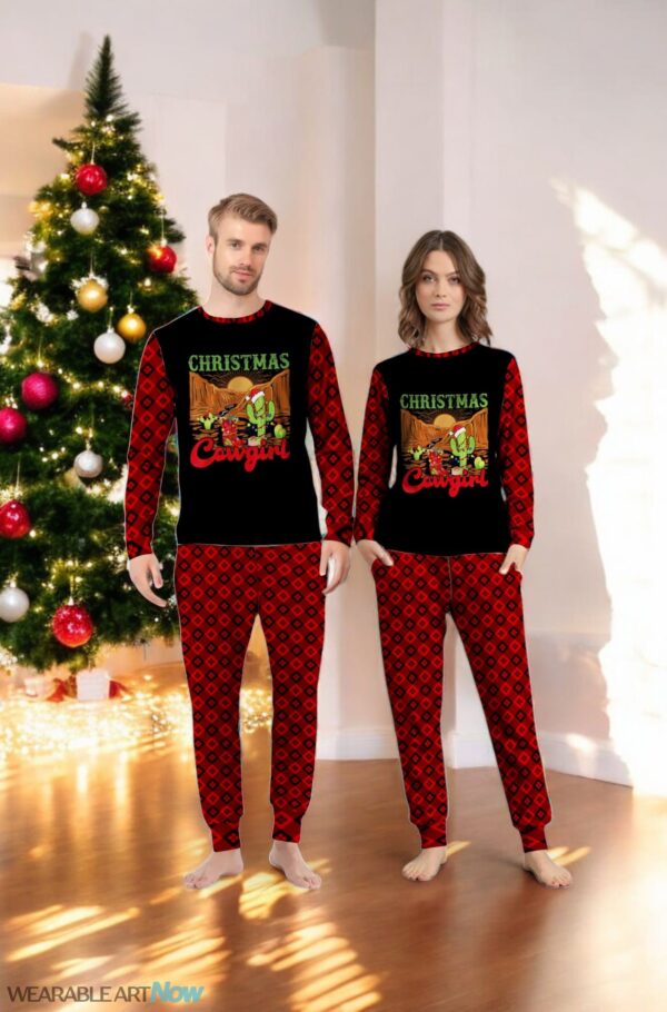 Christmas Cowgirl Cowboy Christmas Family Matching Pajama Set Product Photo 1