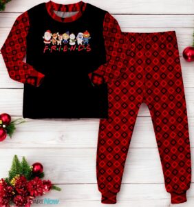 Christmas Friends Santa Rudolph Snowman Family Xmas Family Matching Pajama Set Product Photo 3