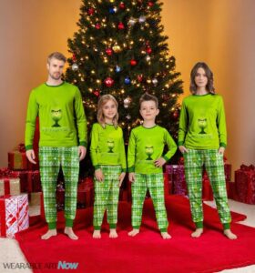 Ew Grinch Couple Family Matching Pajamas Set Product Photo 2