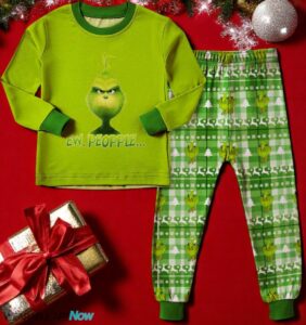 Ew Grinch Couple Family Matching Pajamas Set Product Photo 3