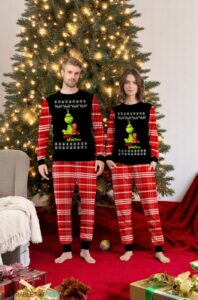 Grinch And Max Funny Christmas Pajamas Set Gift Family - Grinch And Max Funny Christmas Pajamas Set Gift Family 2