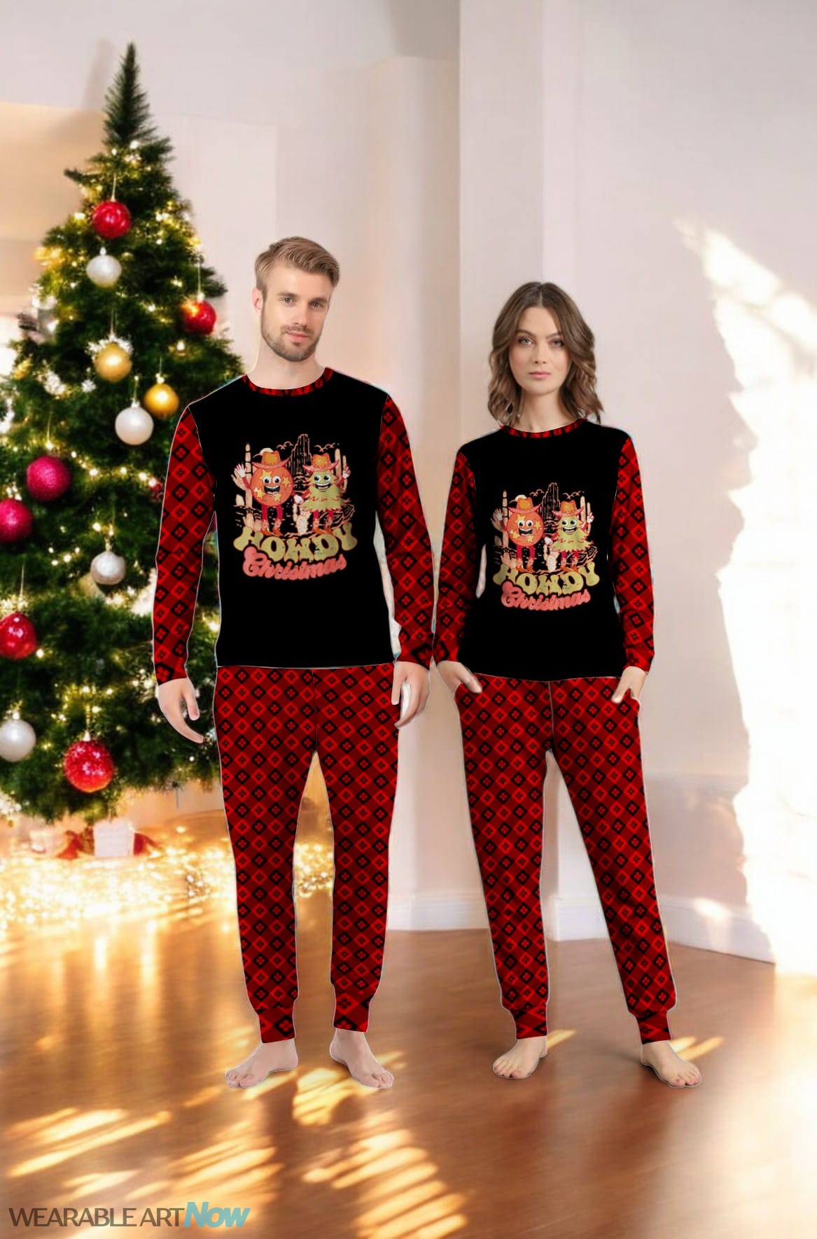 Howdy Christmas Tree and Cooki Family Matching Pajama Set Product Photo 2