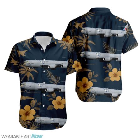 KC-135 Stratotanker Aircraft Tropical Floral Hawaiian Shirt Product Photo 1