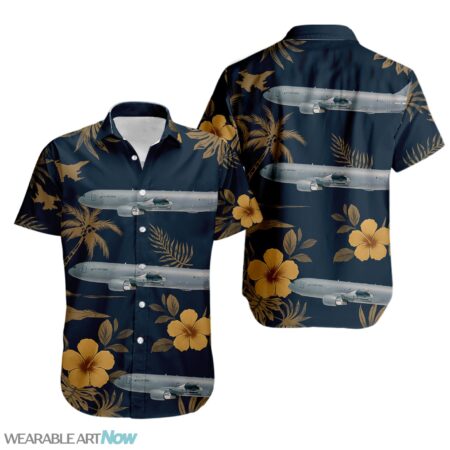 KC-46 Pegasus Aircraft Tropical Floral Hawaiian Shirt Product Photo 1