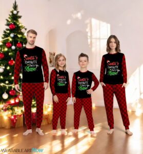 Merry Christmas Nurse Crew Santa's Favorite PACU Nurse Family Matching Pajama Set Product Photo 4