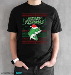 Merry Fishmas Christmas Fishing' Men's T-Shirt Product Photo 3