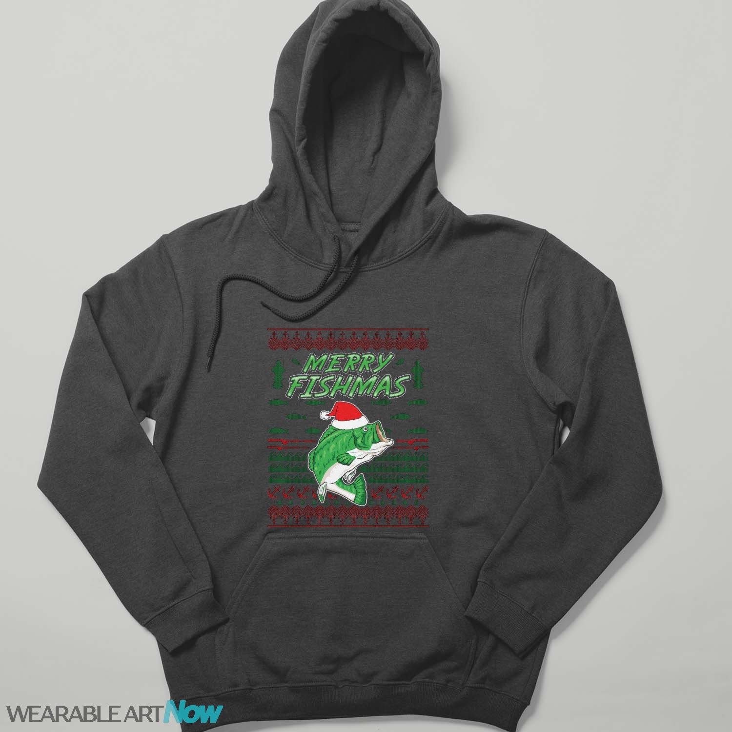 Merry Fishmas Christmas Fishing' Men's T-Shirt Product Photo 2