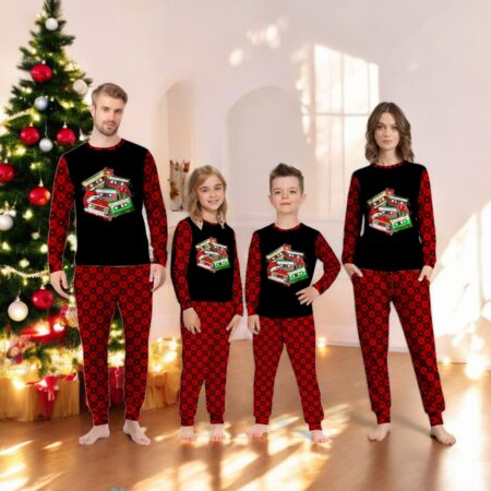 Retro Christmas 90s Music Cassette Tapes Family Matching Pajama Set Product Photo 1