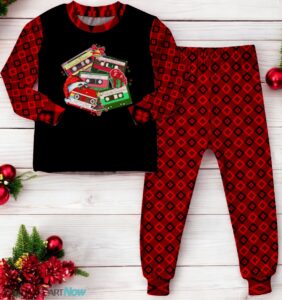Retro Christmas 90s Music Cassette Tapes Family Matching Pajama Set Product Photo 2