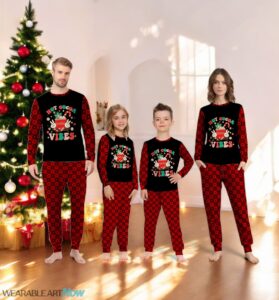 Retro Groovy Hot Cocoa Hot Cocoa Christmas Family Matching Pajama Set Product Photo 3