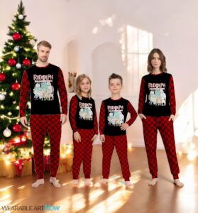 Rudolph the Red-Nosed Reindeer Christmas Family Matching Pajama Set Product Photo 3
