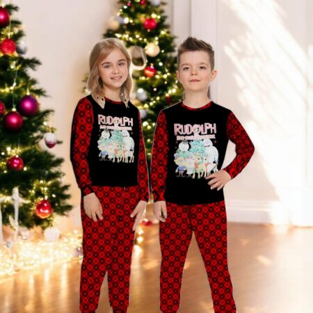 Rudolph the Red-Nosed Reindeer Christmas Family Matching Pajama Set Product Photo 1