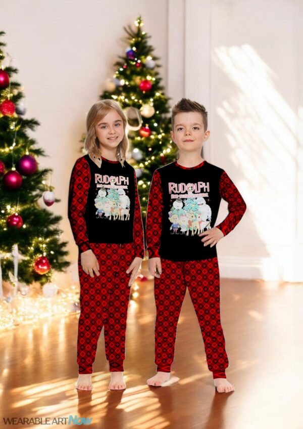 Rudolph the Red-Nosed Reindeer Christmas Family Matching Pajama Set Product Photo 1