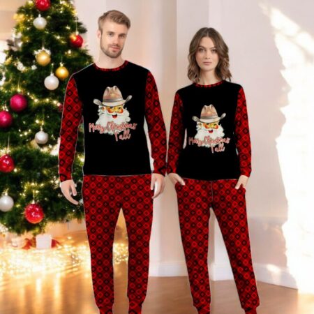 Santa Claus Merry Christmas Y'all Family Matching Pajama Set Product Photo 1