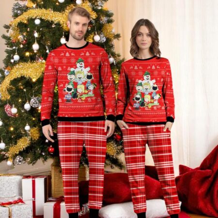 Snoopy And Friends Funny Christmas Pajamas Set Gift Family - Snoopy And Friends Funny Christmas Pajamas Set Gift Family 2