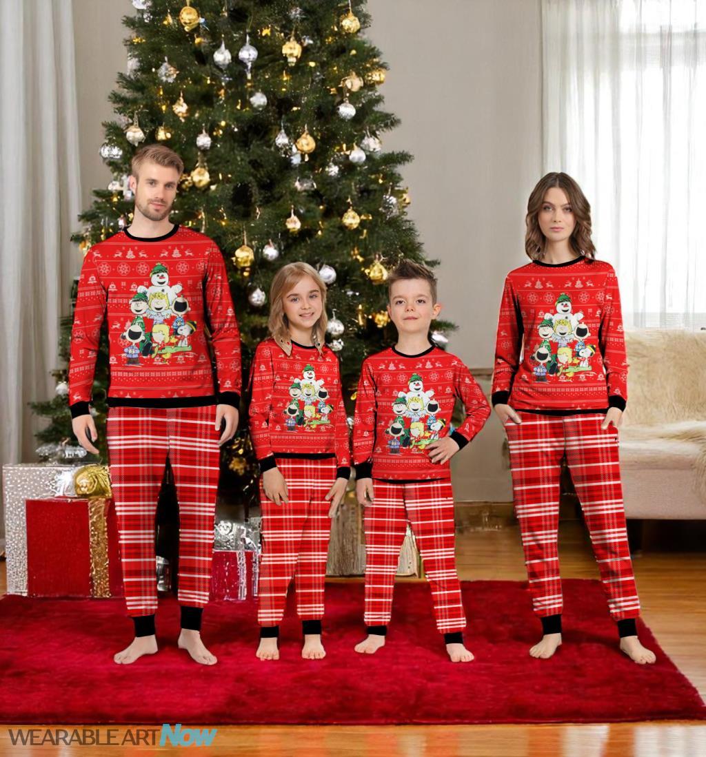 Snoopy And Friends Funny Christmas Pajamas Set Gift Family - Snoopy And Friends Funny Christmas Pajamas Set Gift Family 1