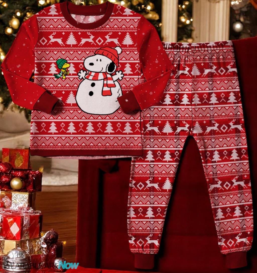 Snoopy Mery Christmas Couple Family Matching Pajamas Set Product Photo 2