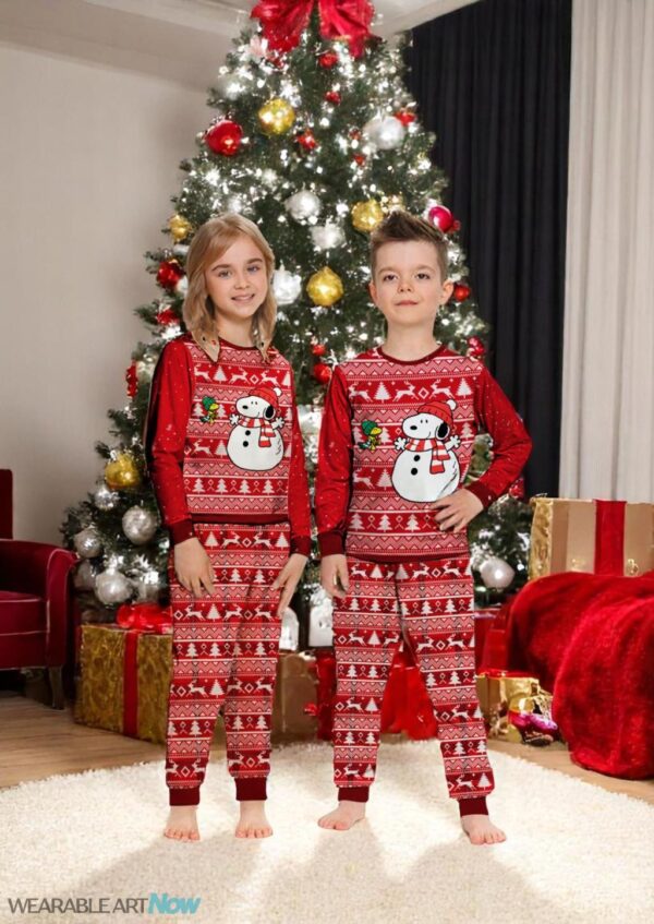 Snoopy Mery Christmas Couple Family Matching Pajamas Set Product Photo 1