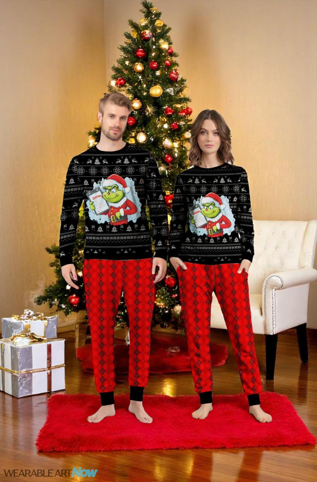 The Grinch Christmas New Idea Pajamas Set Gift Family - The Grinch Christmas New Idea Pajamas Set Gift Family 2