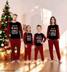 Wine Glasses This Is My Christmas Pajama Family Matching Pajama Set Product Photo 4