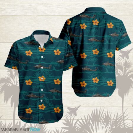 AH-64 Apache Airplane Helicopter Beautiful Habicus and Tropical Palm Hawaiian Shirt Product Photo 1