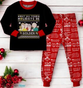 Golden Girls May All Your Holidays Be Golden Christmas Family Matching Pajamas Set Product Photo 4