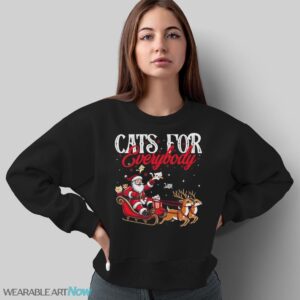 Cats for Everybody Funny Santa Sleigh Christmas T-Shirt Sweatshirt Hoodie - Sweatshirt