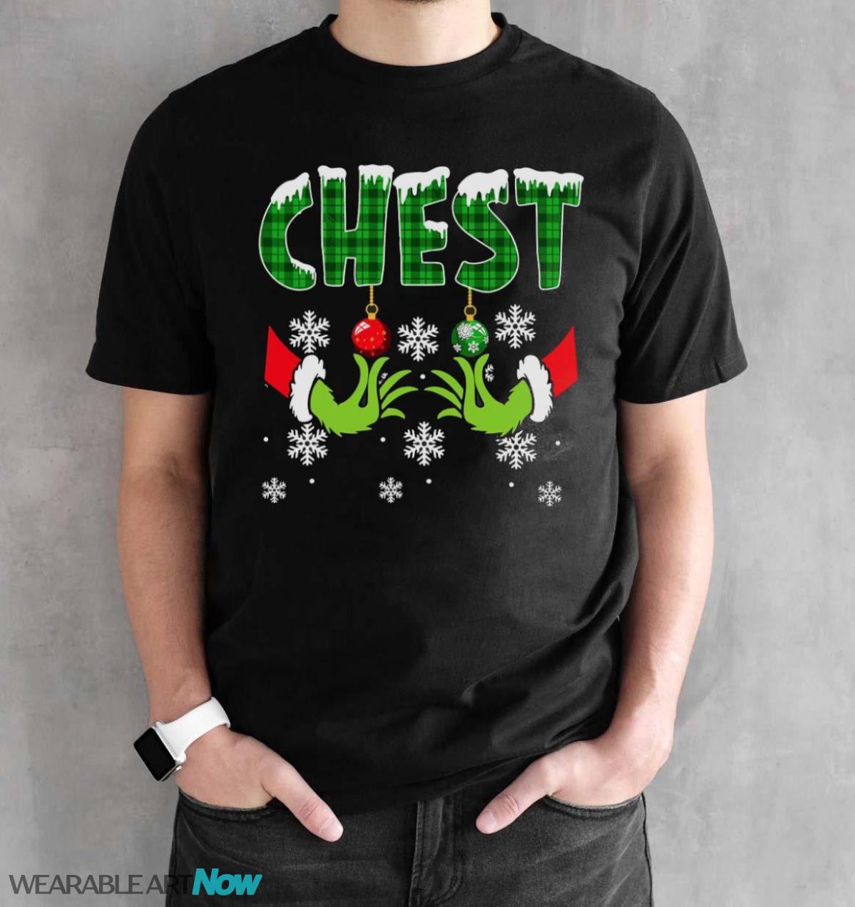 Chest Nuts Christmas Shirt Funny Matching Couple Chestnuts T-Shirt Sweatshirt Hoodie - Black Unisex T-Shirt