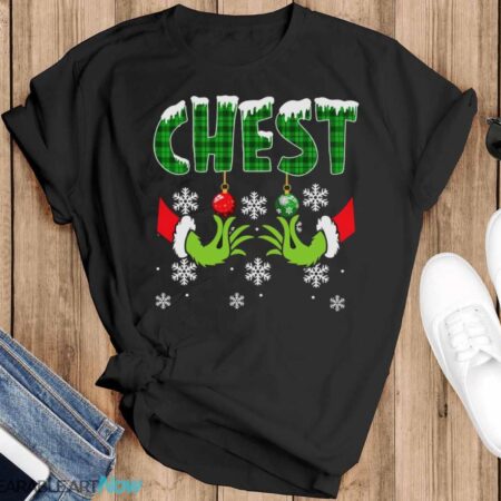 Chest Nuts Christmas Shirt Funny Matching Couple Chestnuts T-Shirt Sweatshirt Hoodie - Black T-Shirt
