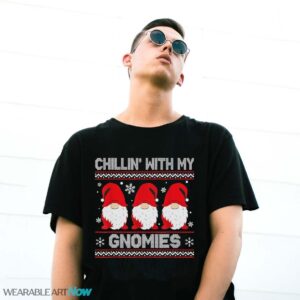 Chillin With My Gnomies Matching Family Christmas Gnome T-Shirt Sweatshirt Hoodie - G500 Gildan T-Shirt