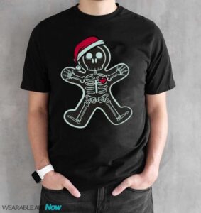 Christmas XRay Gingerbread Man Skeleton Christmas T-Shirt Sweatshirt Hoodie - Black Unisex T-Shirt