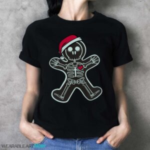 Christmas XRay Gingerbread Man Skeleton Christmas T-Shirt Sweatshirt Hoodie - Ladies T-Shirt