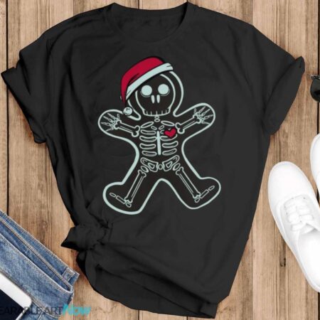 Christmas XRay Gingerbread Man Skeleton Christmas T-Shirt Sweatshirt Hoodie - Black T-Shirt