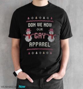 DON WE NOW Our Gay Apparel Ugly Christmas Sweater - Black Unisex T-Shirt