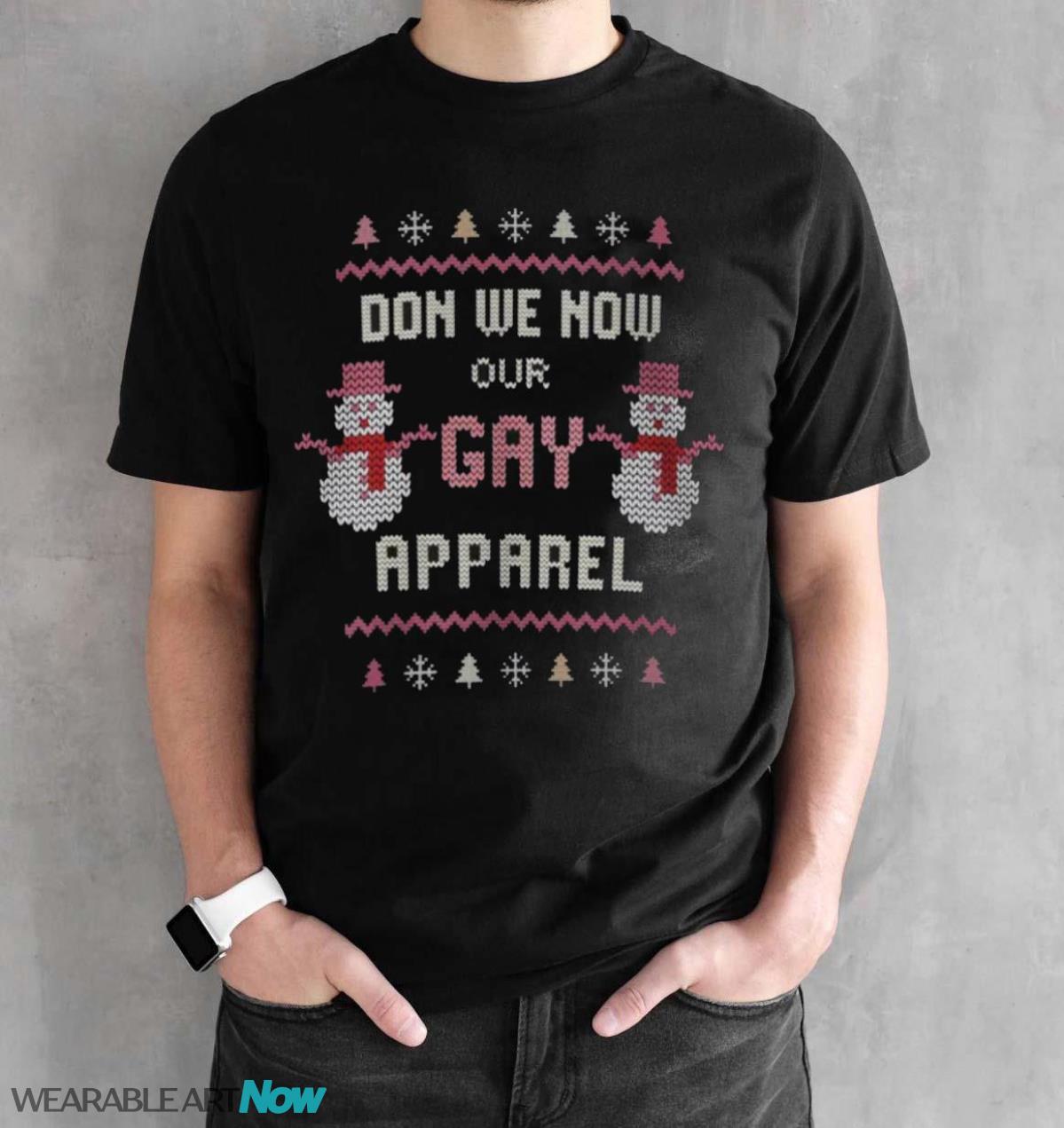 DON WE NOW Our Gay Apparel Ugly Christmas Sweater - Black Unisex T-Shirt