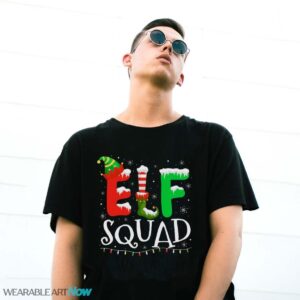 Elf Family Christmas Matching Pajamas Xmas Elf Squad T-Shirt Sweatshirt Hoodie - G500 Gildan T-Shirt