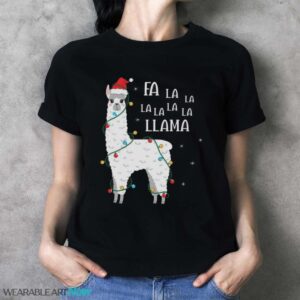 Fa La La Llama Christmas T-Shirt Sweatshirt Hoodie - Ladies T-Shirt