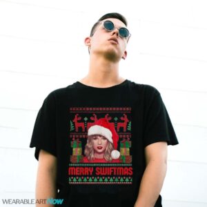 Funny Merry Swiftmas Era Women Christmas Ugly Sweater Xmas T-Shirt Sweatshirt Hoodie - G500 Gildan T-Shirt