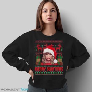 Funny Merry Swiftmas Era Women Christmas Ugly Sweater Xmas T-Shirt Sweatshirt Hoodie - Sweatshirt