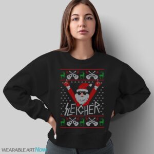 Funny Ugly Christmas Sweater Sleigher Santa Christmas T-Shirt Sweatshirt Hoodie - Sweatshirt
