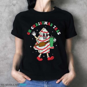 Groovy Oh Christmas Tree Cakes Debbie Becky Jen Cake Lovers T-Shirt Sweatshirt Hoodie - Ladies T-Shirt