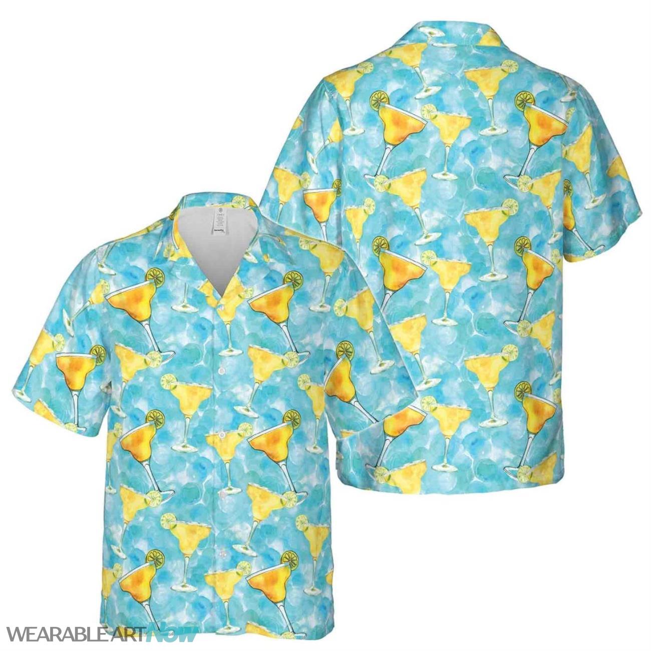 Hello Summer With Freshing Margarita Cocktail Hawaiian Shirt Product Photo 1