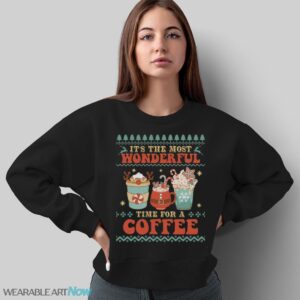 Its the most wonderful Time For A Coffe Christmas T-Shirt Sweatshirt Hoodie - Sweatshirt