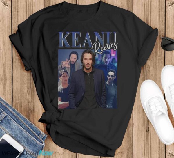 Keanu Reeves Vintage 90s Tee, Retro Matrix John Wick Fan T-shirt - Black T-Shirt