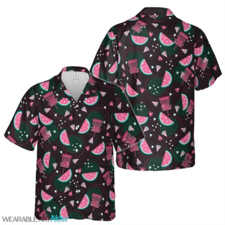 Pinky Love Watermelon Disc Golf Hawaiian Shirt Product Photo 1