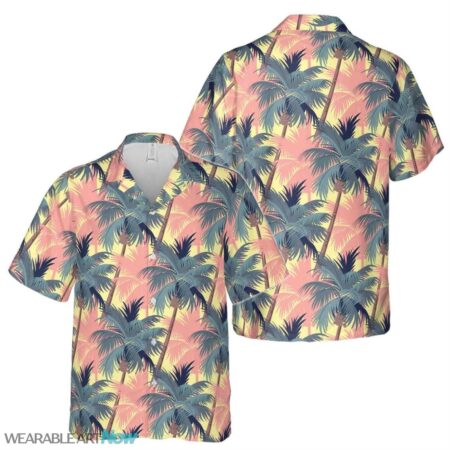 Retro Tropical Palm Tree Beach Holiday Hawaiian Shirt Product Photo 1