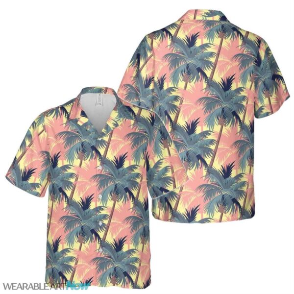 Retro Tropical Palm Tree Beach Holiday Hawaiian Shirt Product Photo 1